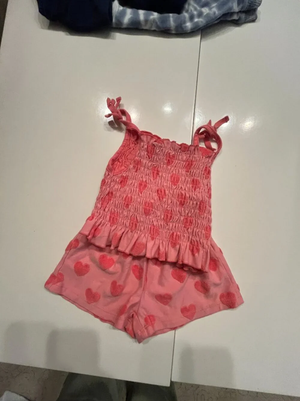 Splendid Heart Tank Shorts Set  (Size 18 24M)  2 pieces  Cotton Blend